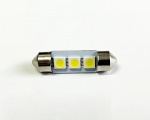Лампа салона светодиодная 12V C5W T11 SV8.5 3 SMD (36мм) GrandeLight
