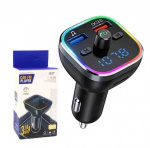 Модулятор (FM трансмиттер) в прикуриватель 2 usb, handsfree, слот для карты, bluetooth P.R.C.