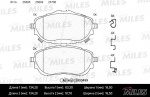 Колодки тормозные передние Toyota Corolla E18 с 2013 г. (Low-Metallic) / Miles