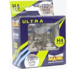 Лампа H4 12V 60/55W P43t МАЯК +100% ULTRA Super Light (2 шт)