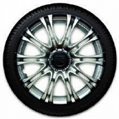Колпаки на колеса R15 X5 серебристо-черные